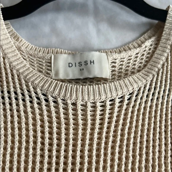 DISSH Cream Ribbed Tank Top - Picture 2 of 4